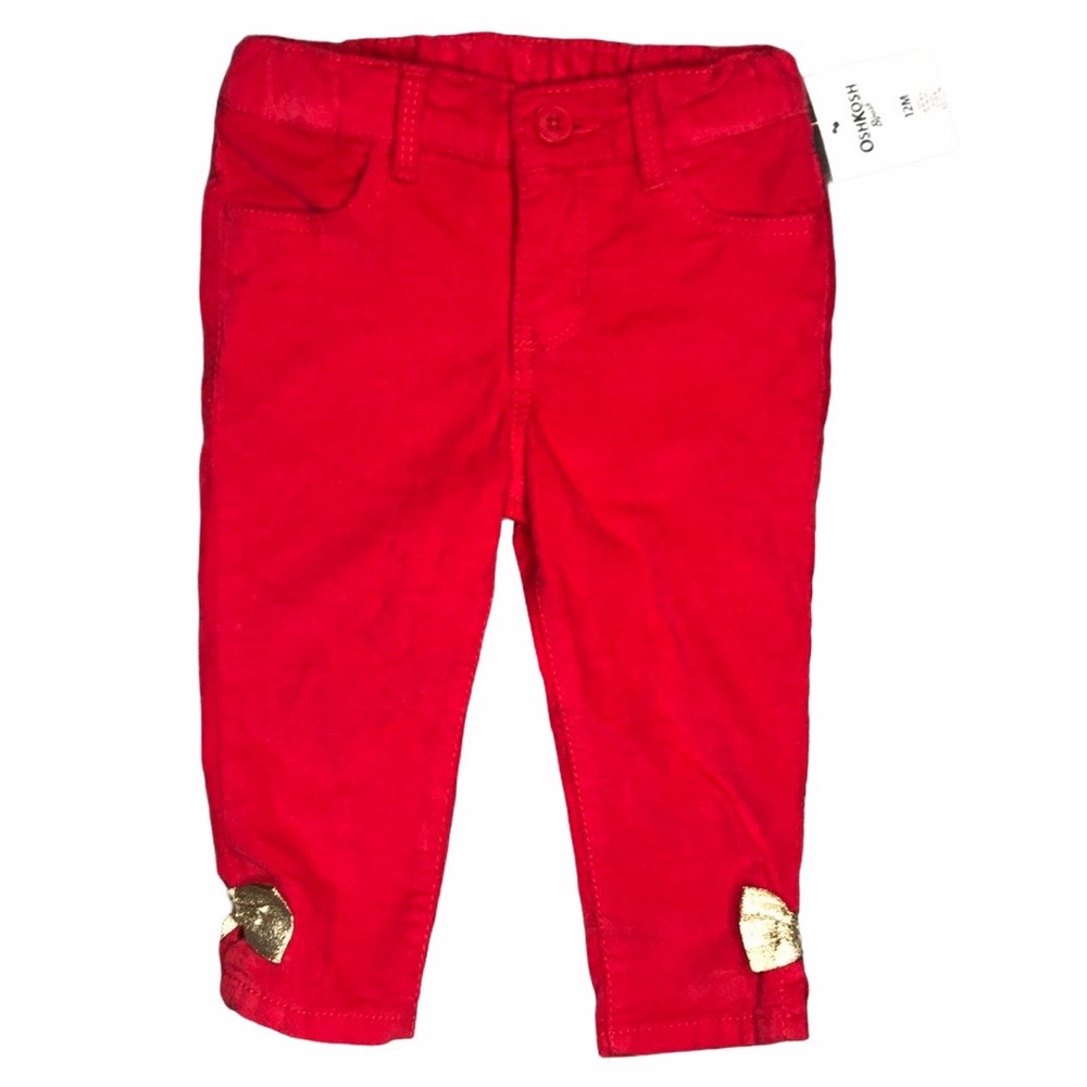 Oshkosh NWT Red Pants 12 M